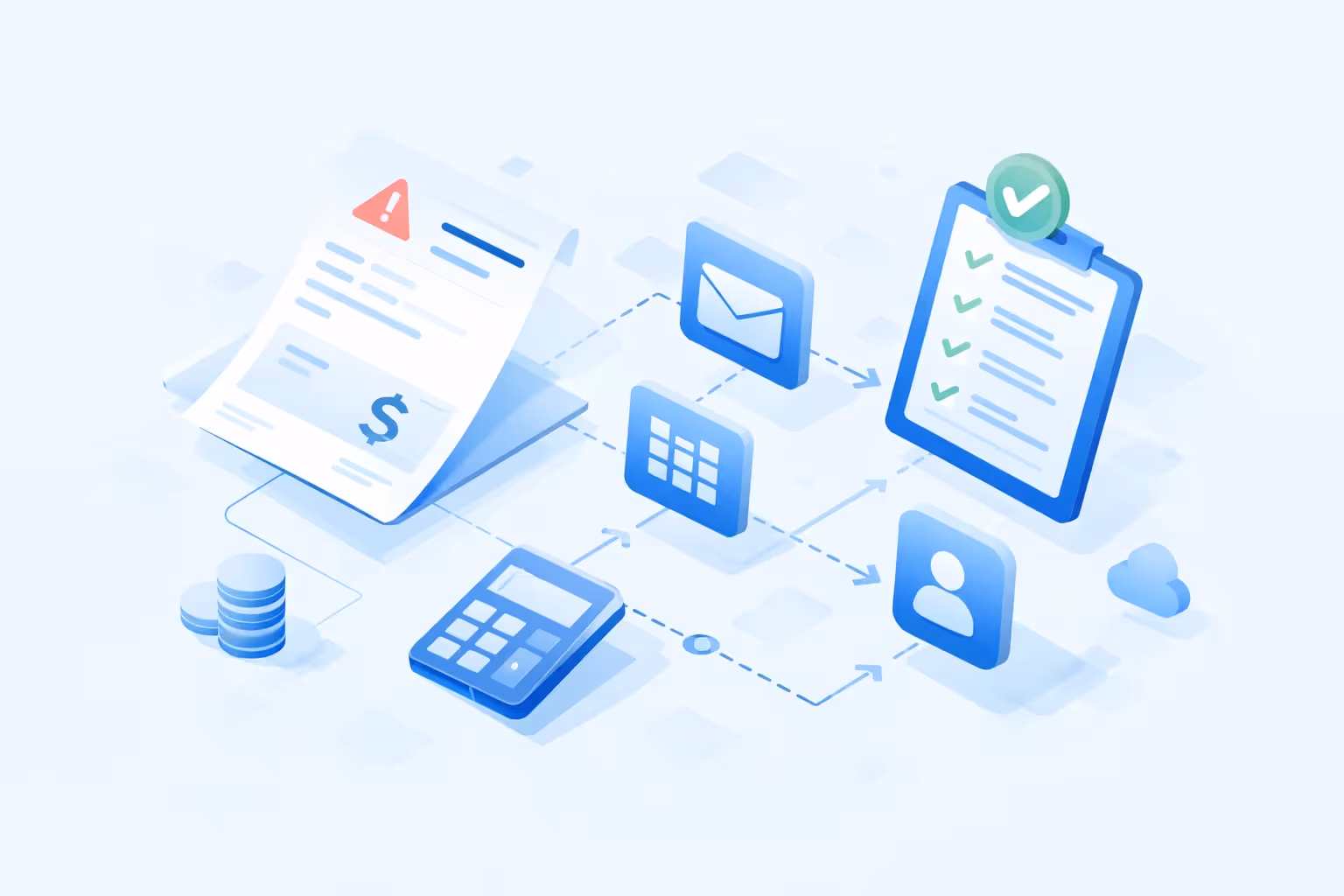 Illustration of an automated invoice approval workflow for accounting firms