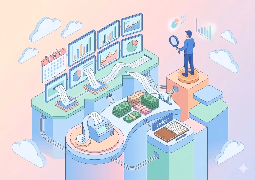 Man investigating the best cloud based accounting solutions