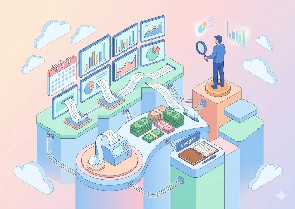 Man investigating the best cloud based accounting solutions