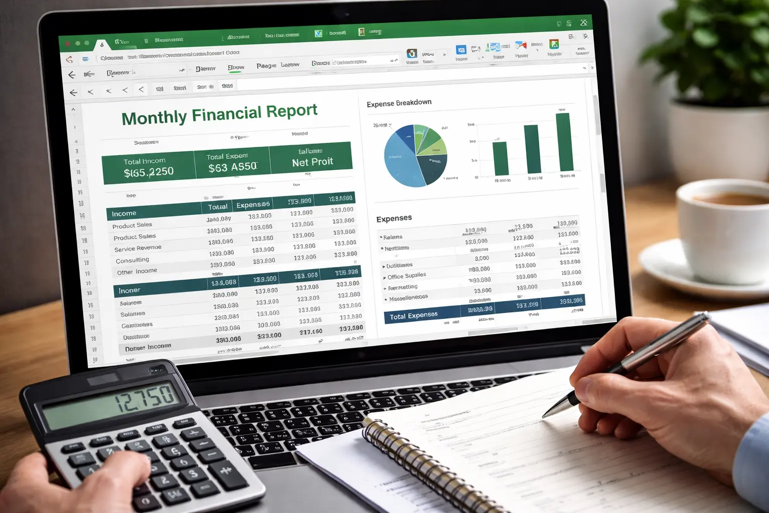 Accountant using excel