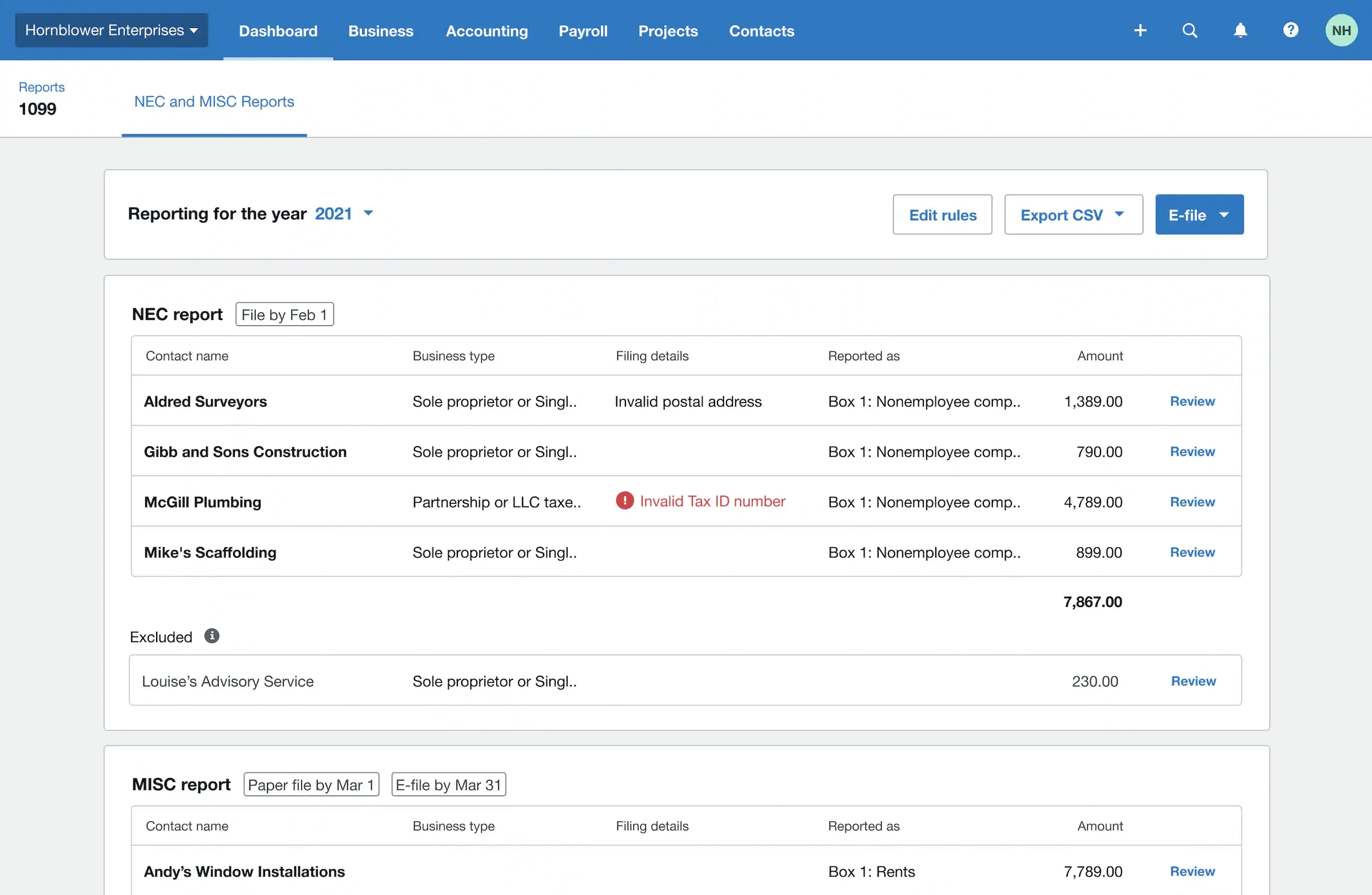 Xero's reporting and cash flow features