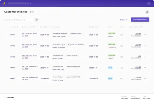 Eleven's built-in invoice management features
