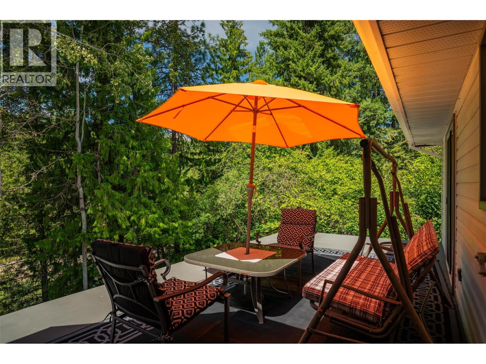 Patio in the main house that overlooks the river.