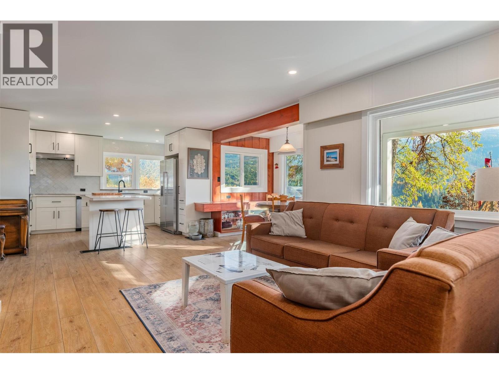 View from living room towards the kitchen.