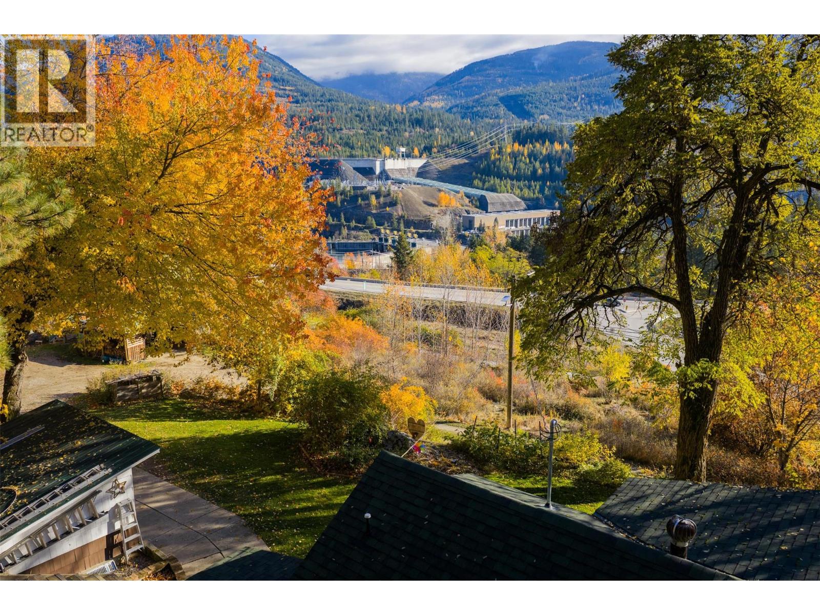 View from the side yard overlooking South Slocan