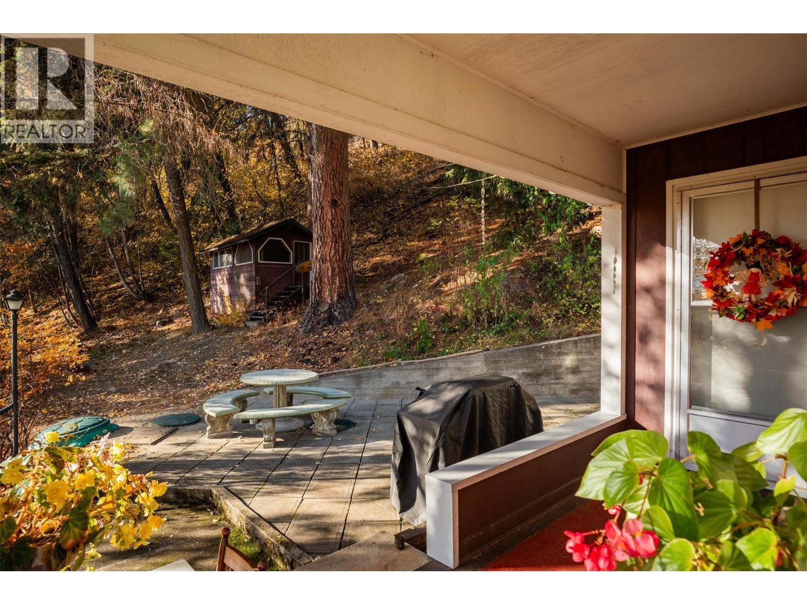 Side patio area that leads to the bunky