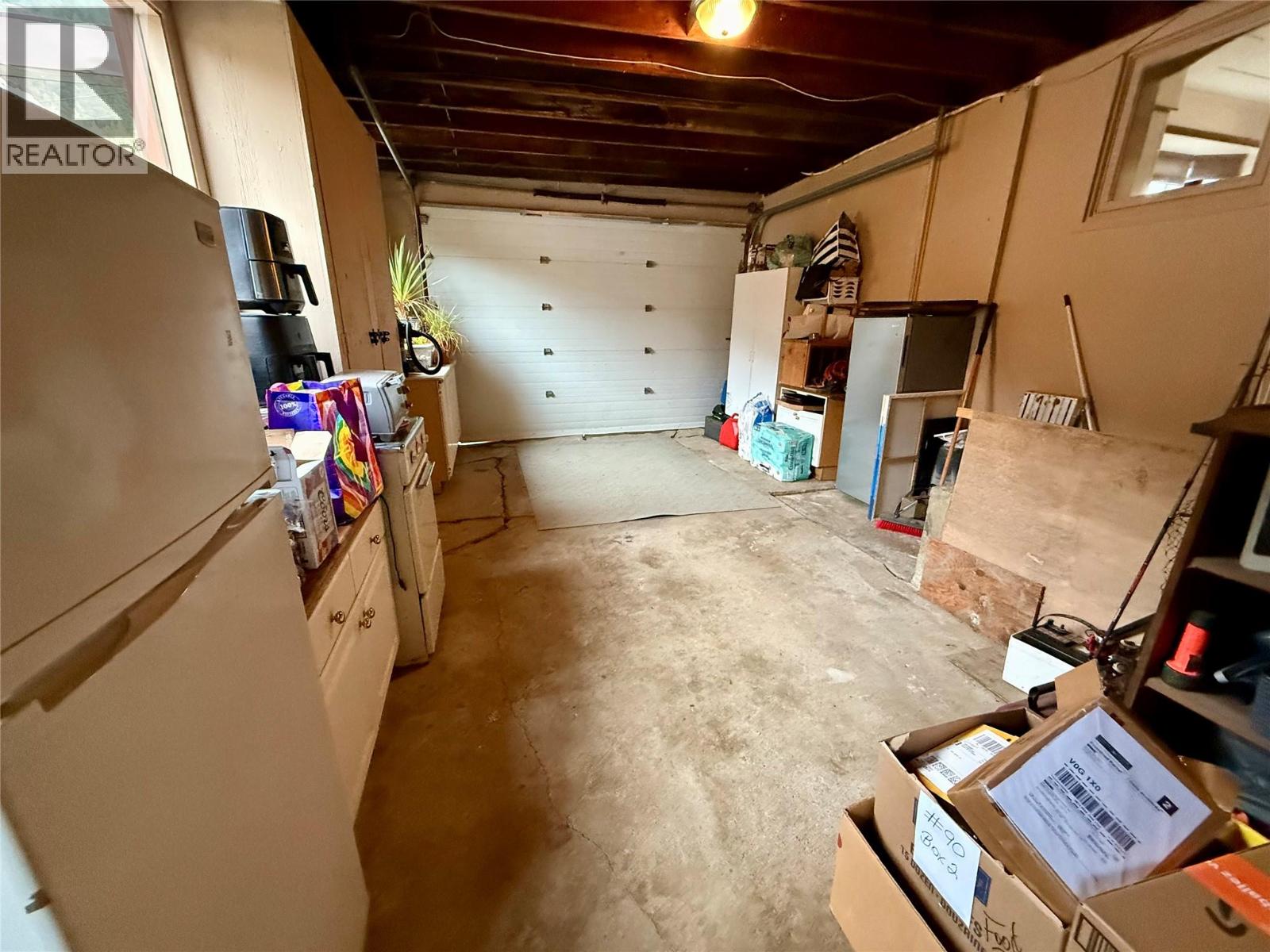 Inside of single car garage