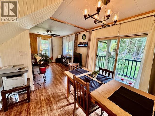 Dining area looking outside