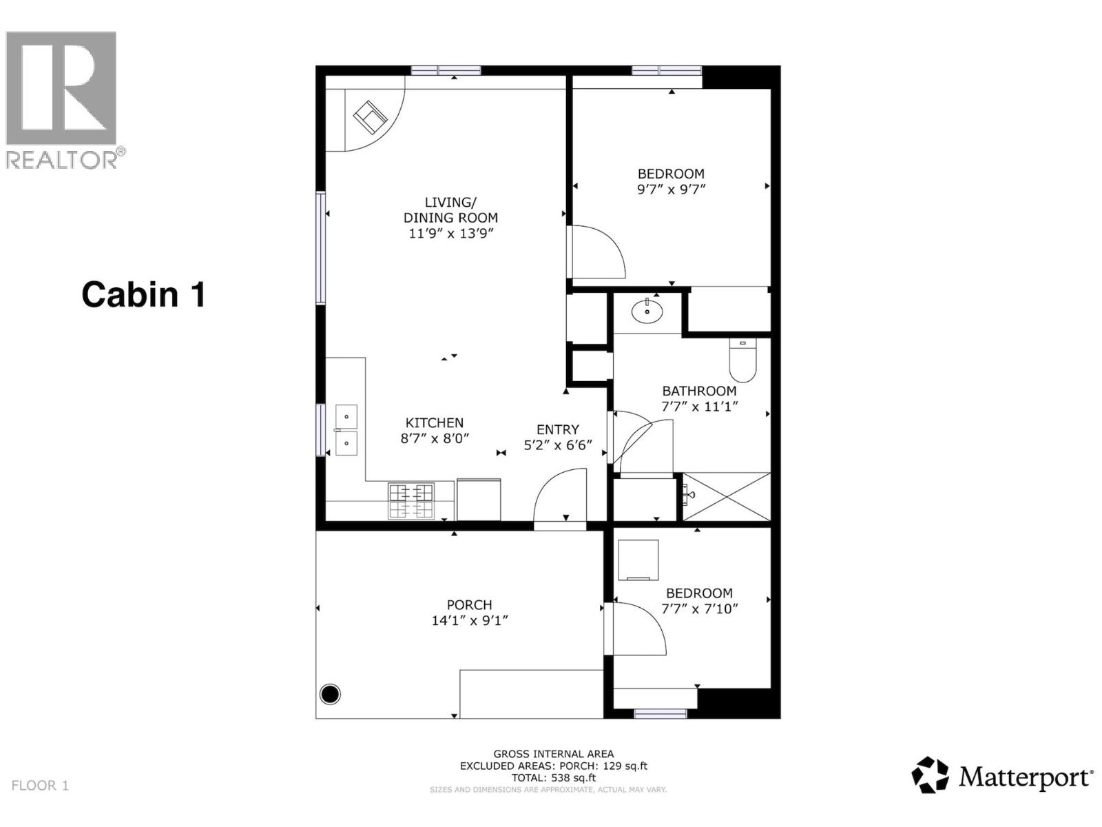 Cabin 1 Floor Plan