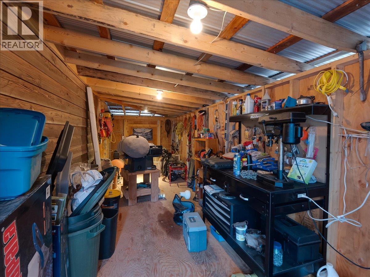 inside storage shed