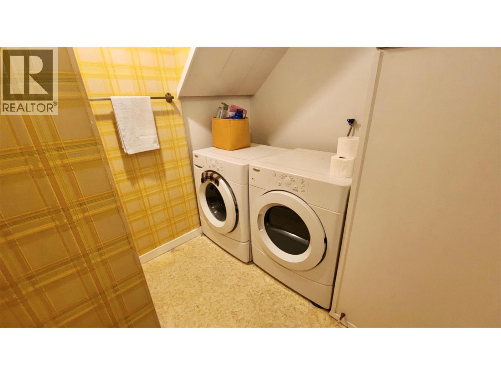 laundry in bathroom down