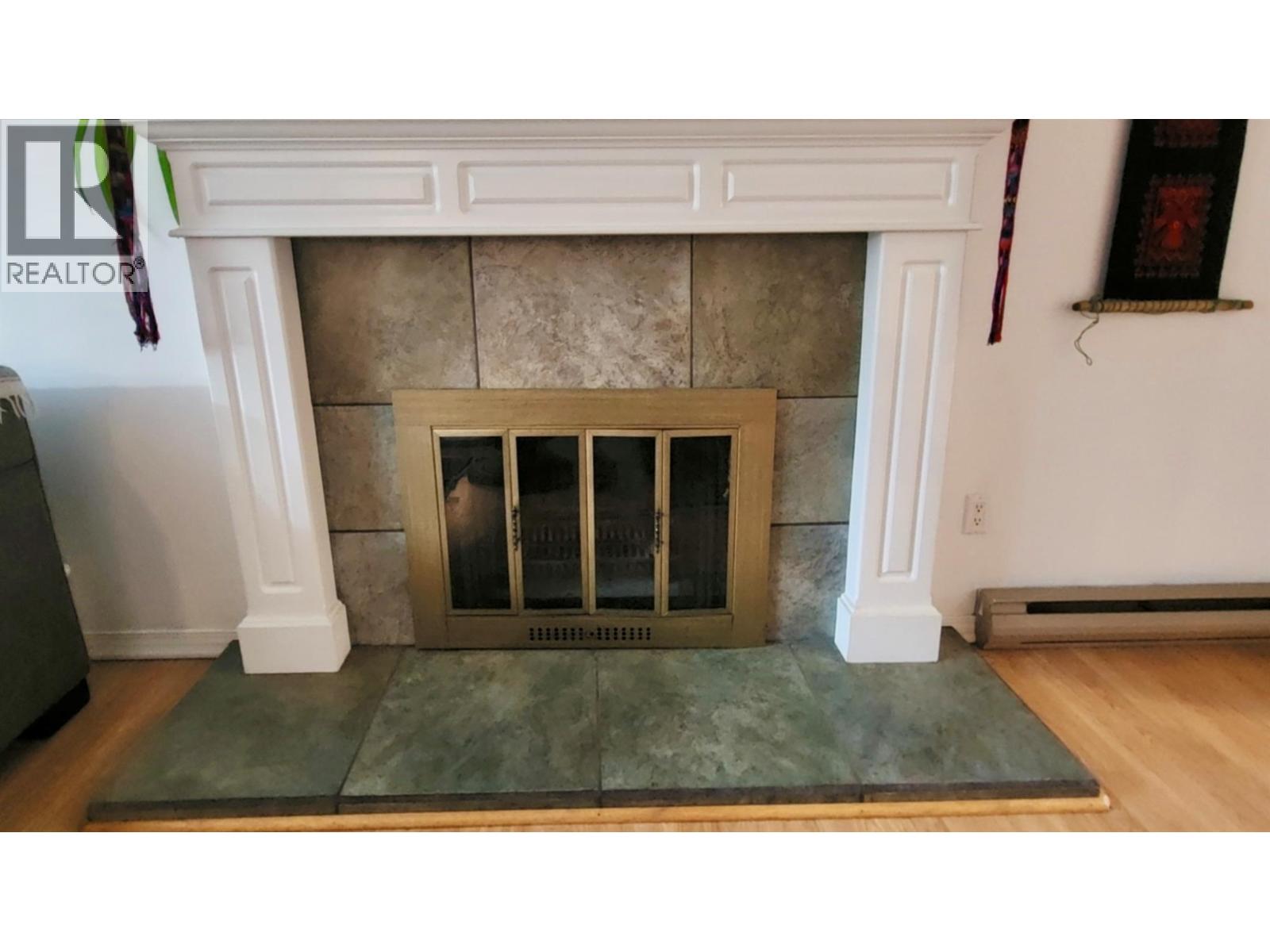 wood burning fireplace