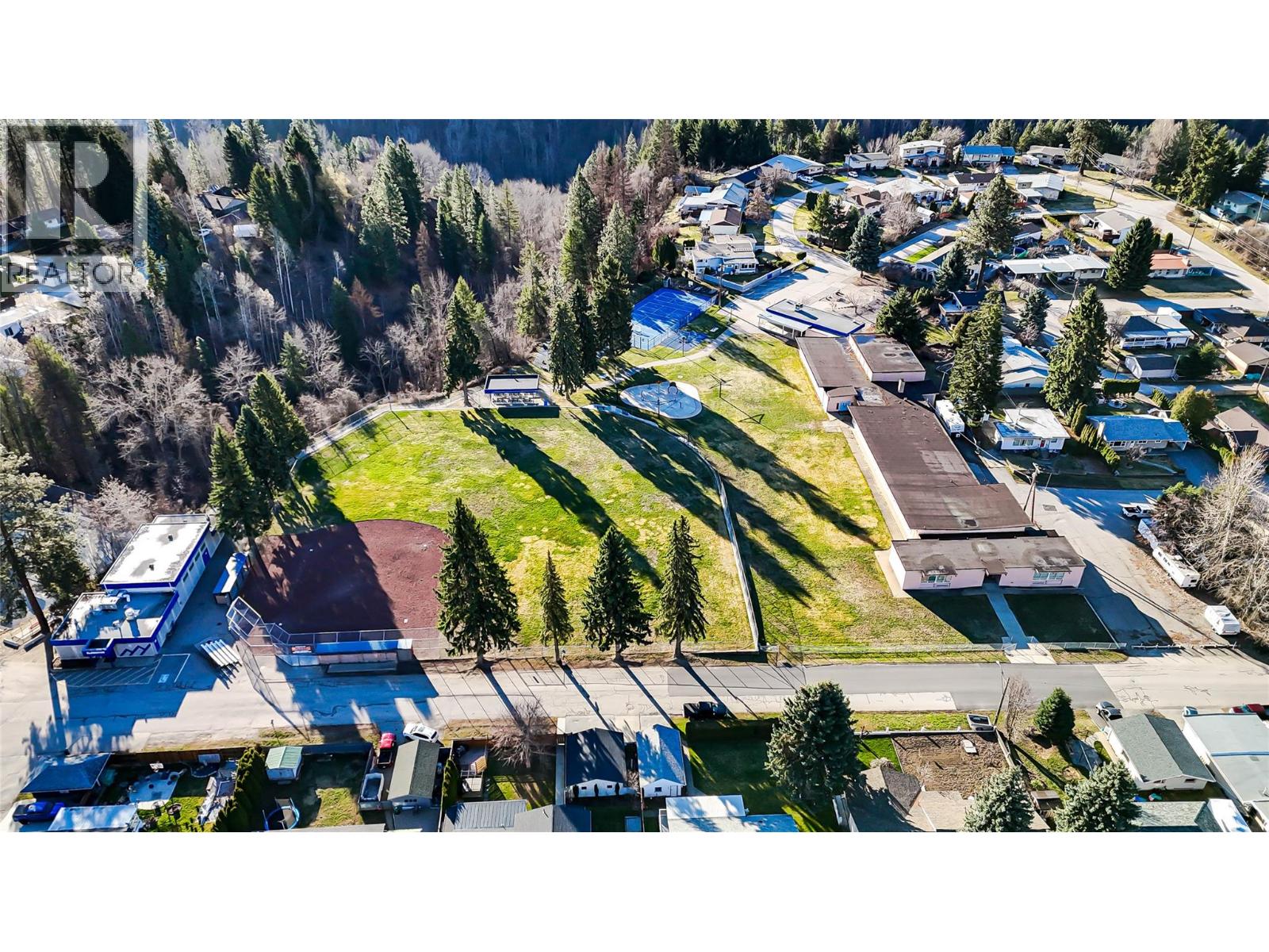 Birdseye view of ball diamond in Montrose
