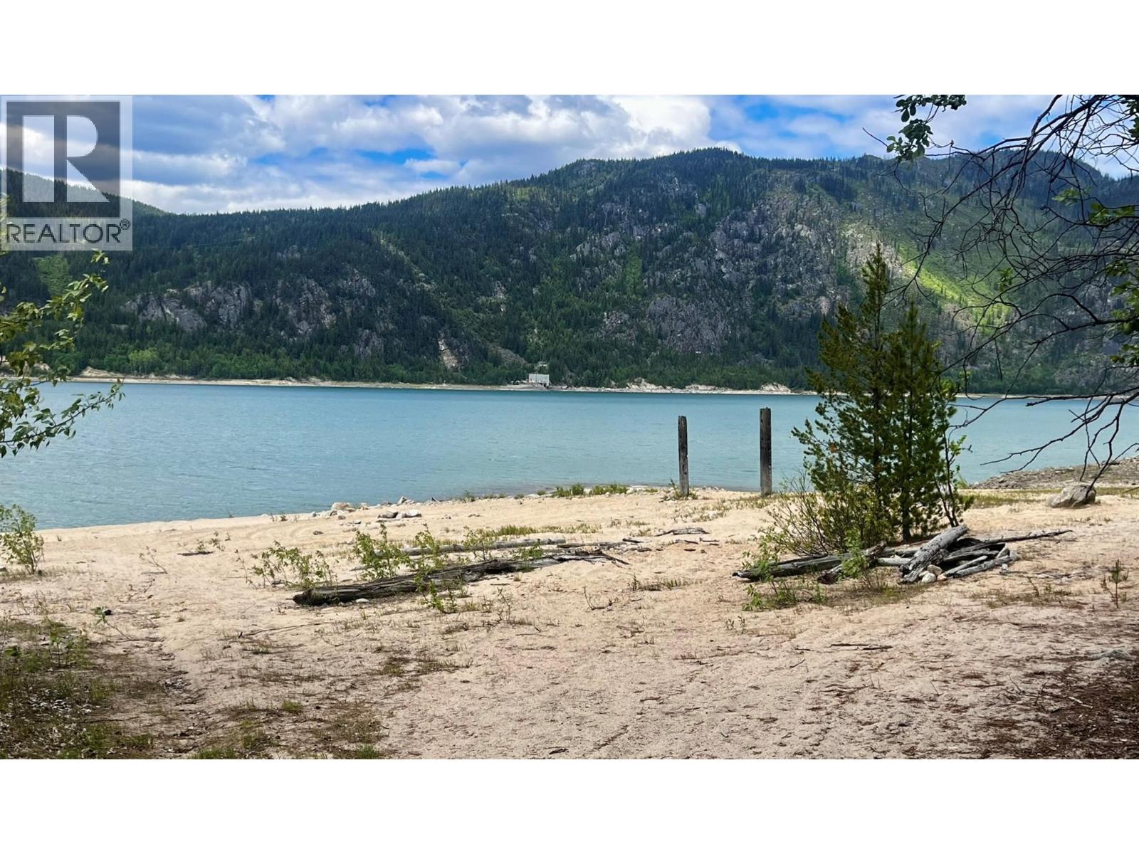 Beautiful sandy beach at end of trail