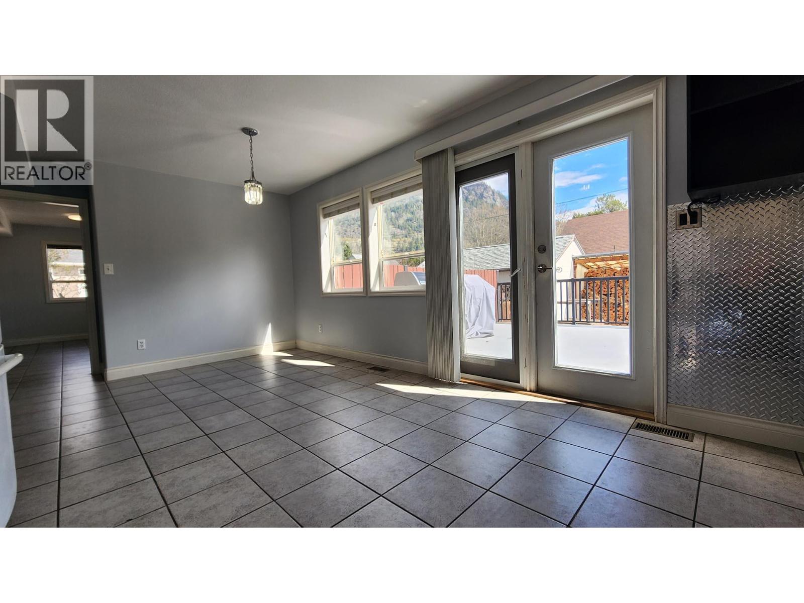 patio doors to a large deck