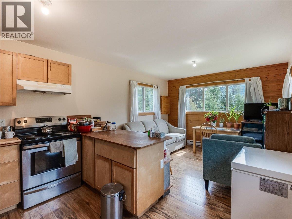 Kitchen in mobile home.