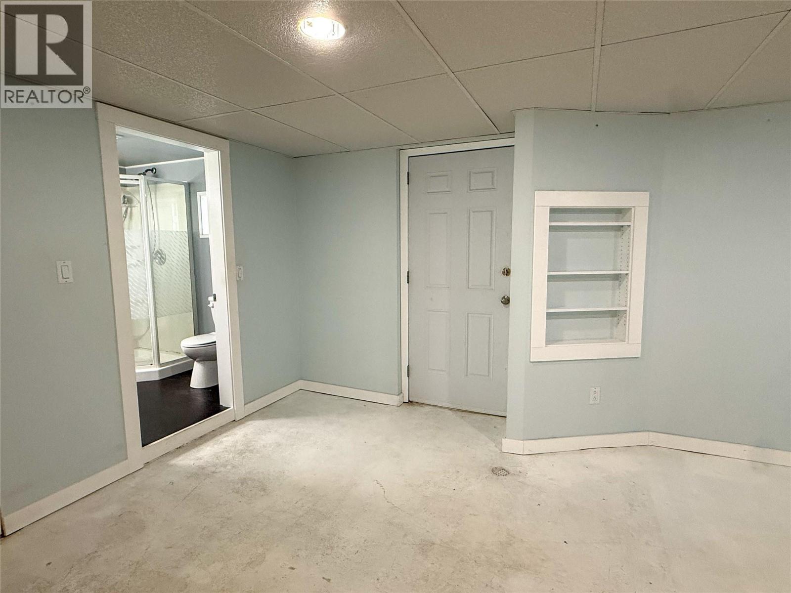 Closed door is the separate entrance from backyard