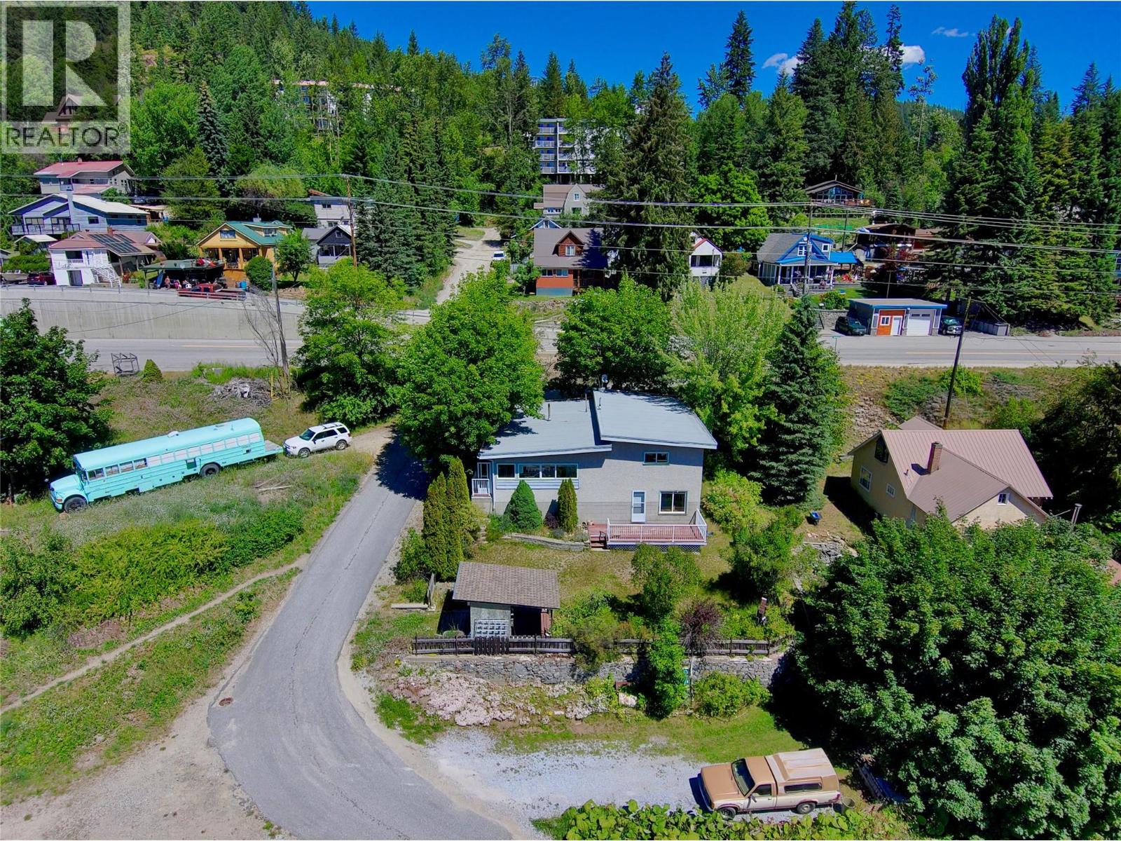 Aerial View of 1603 HARASIN Alley, Rossland V0G 1Y0