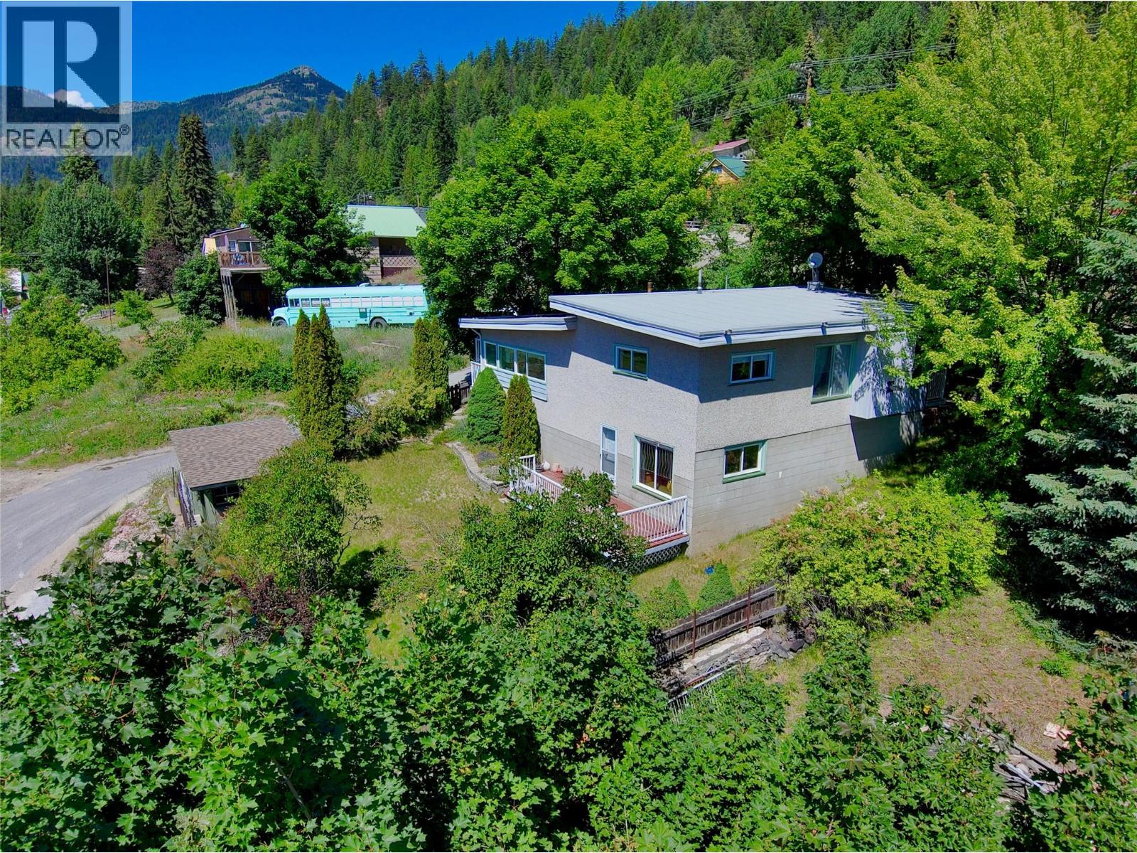 Aerial View of 1603 HARASIN Alley, Rossland V0G 1Y0