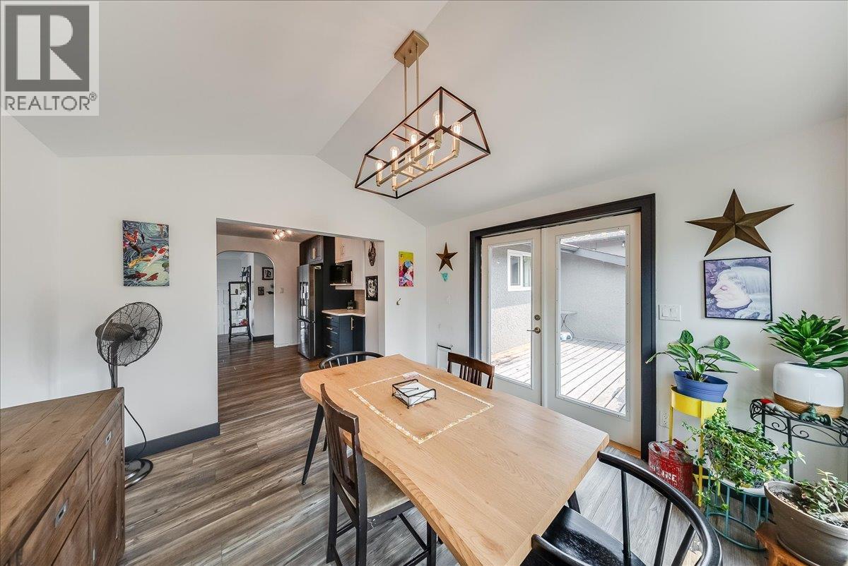 Dining room that leads to back deck