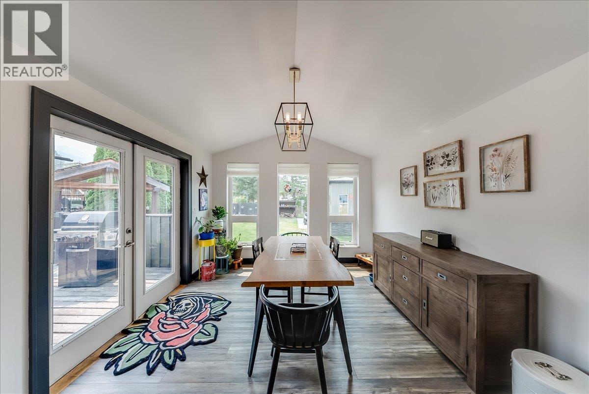 Dining room that leads to back deck