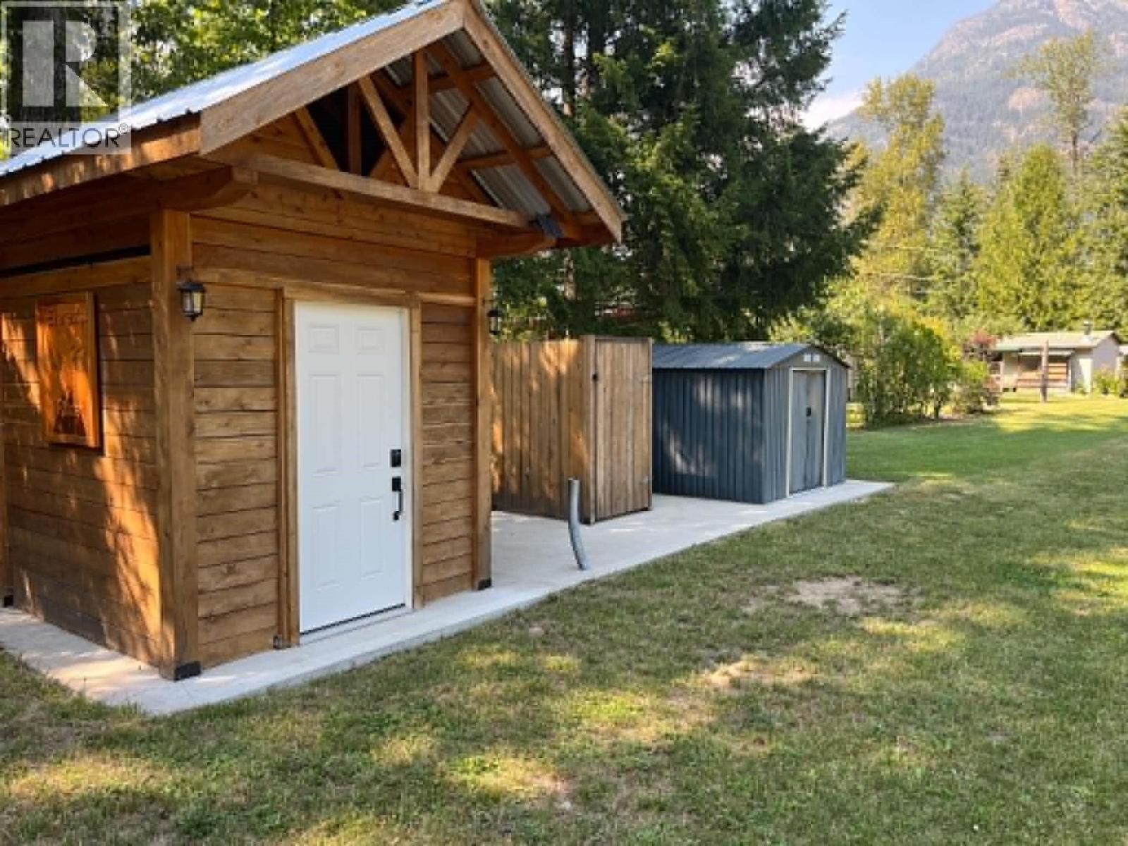 Outbound building and shed.