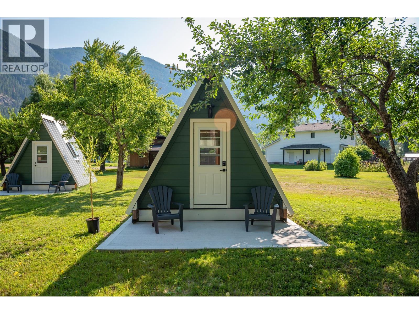 Front view of prefab A-Frames.