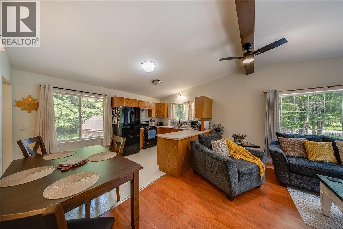Open concept kitchen, living room and dining room