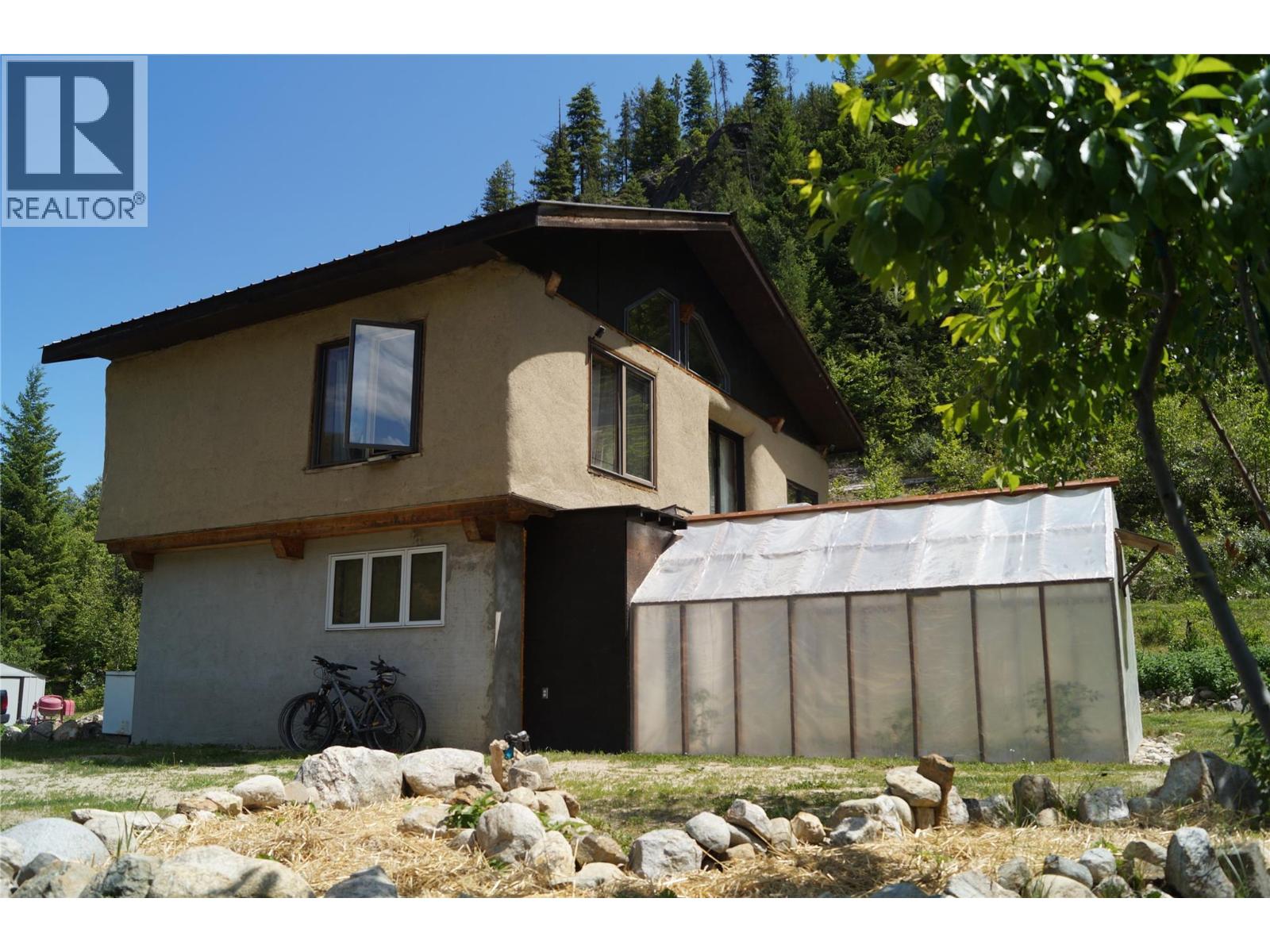 Main Straw-Bale Home and greenhouse
