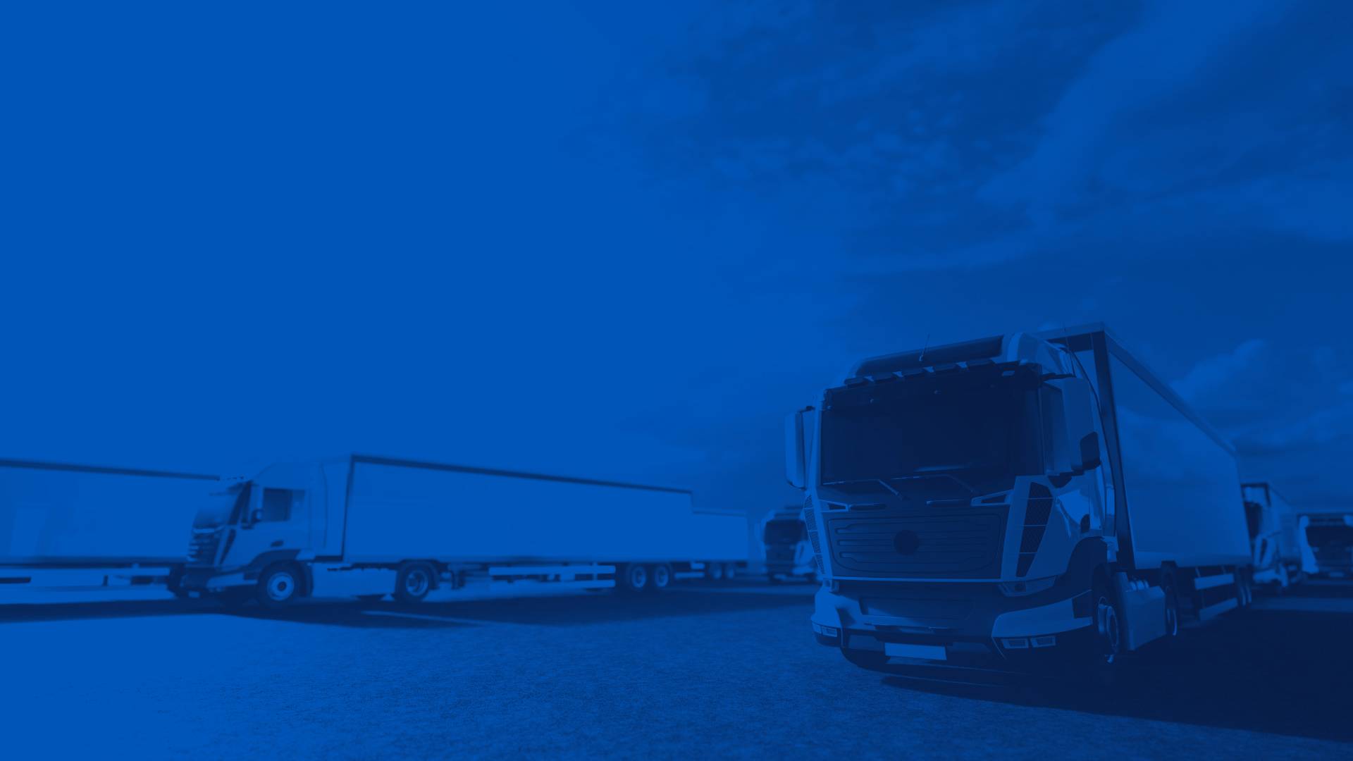 Futuristic Semi Trucks in Parking Lot