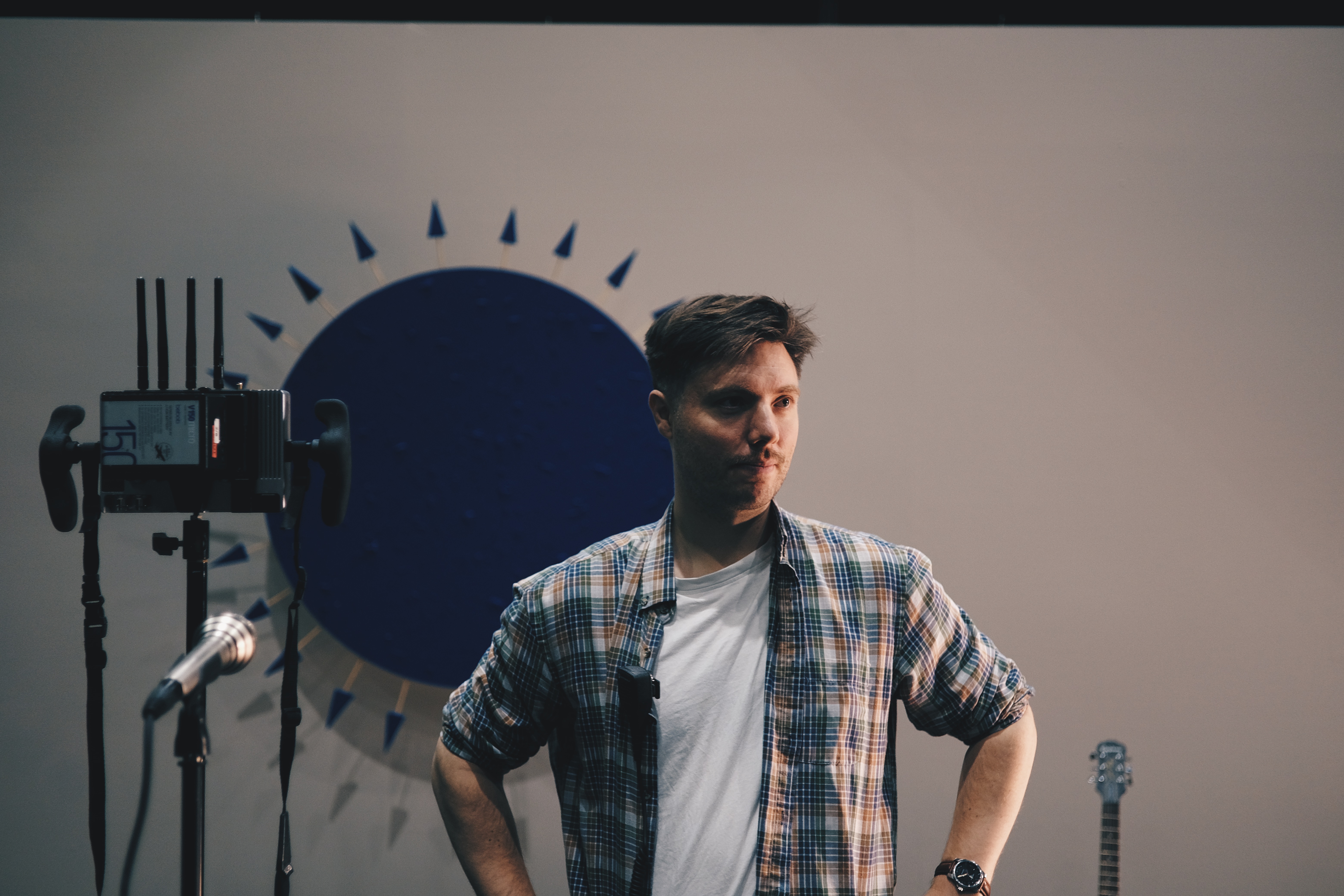 Jesper Quistgaard on set