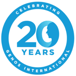 Genos 20 year birthday badge.