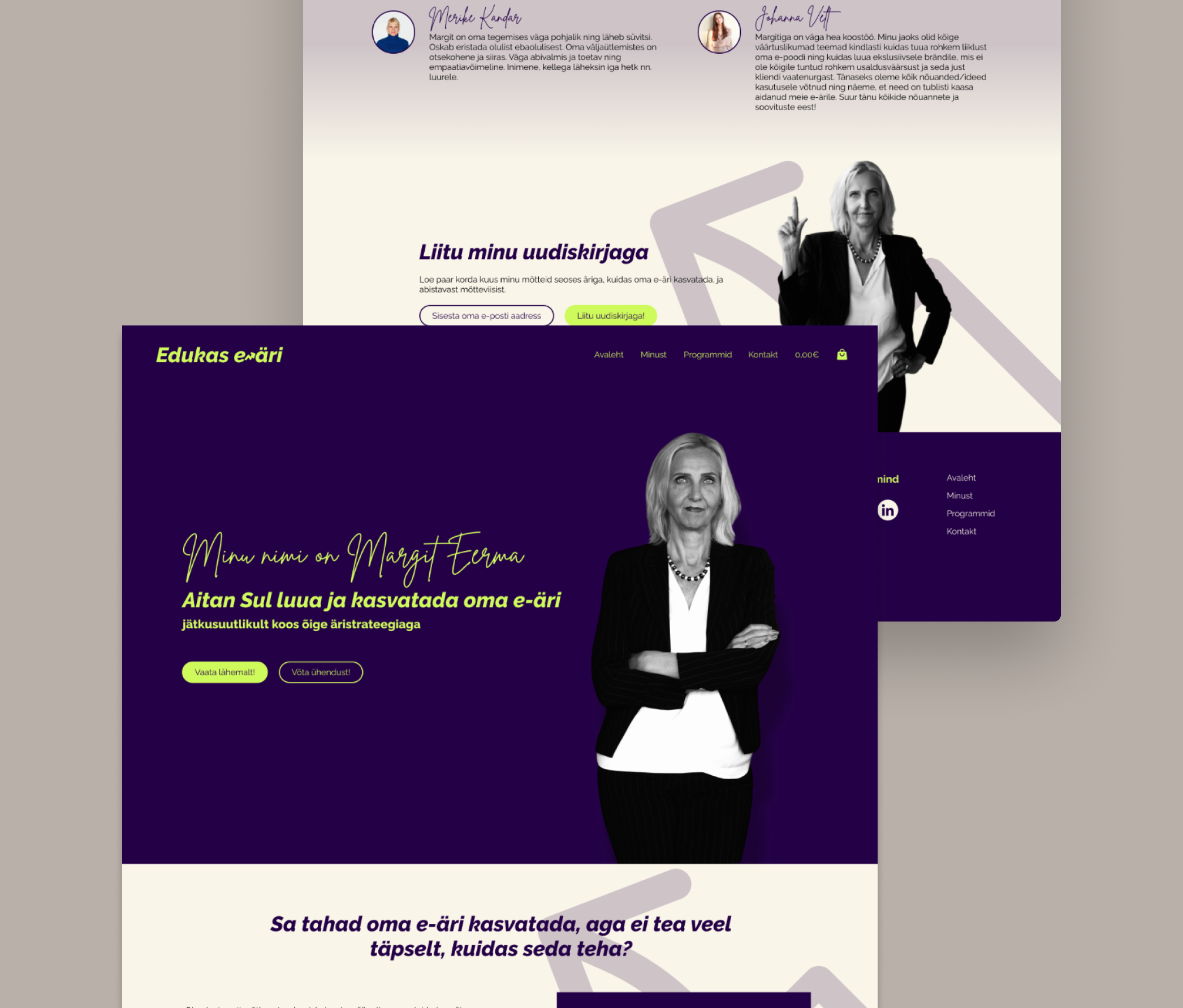 A mockup of a project