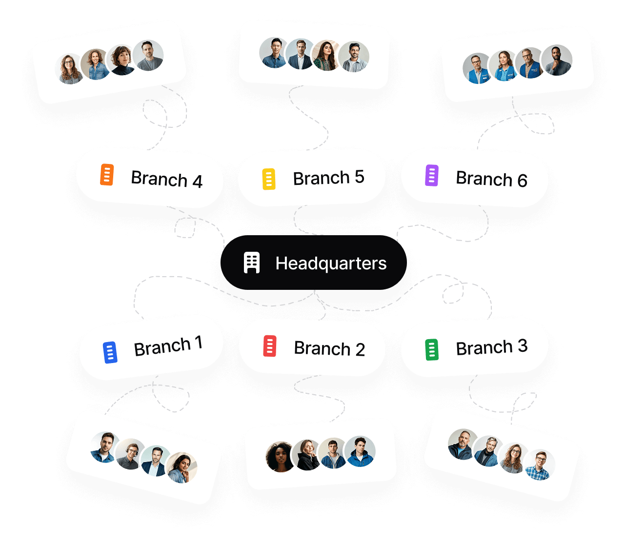 A group of people with name tags attached to them.