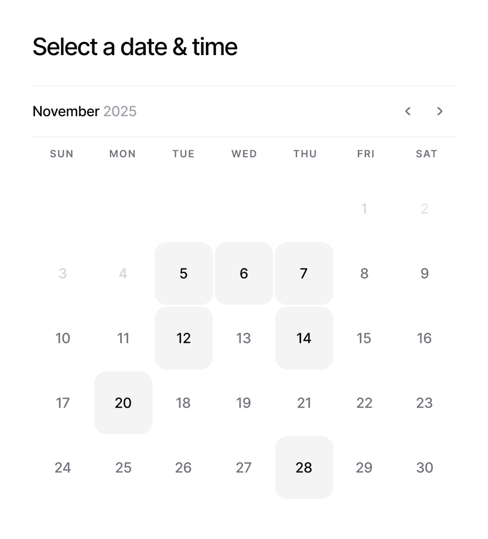 A calendar with the date and time on it.
