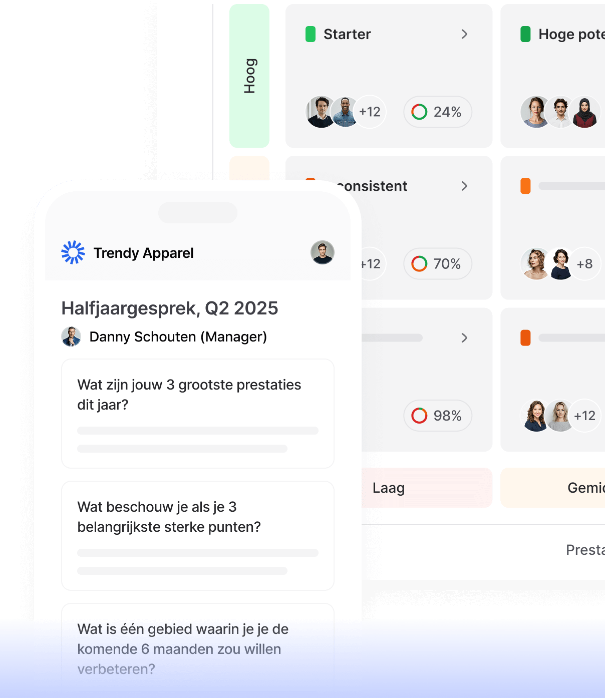 Interne communicatie app Oneteam