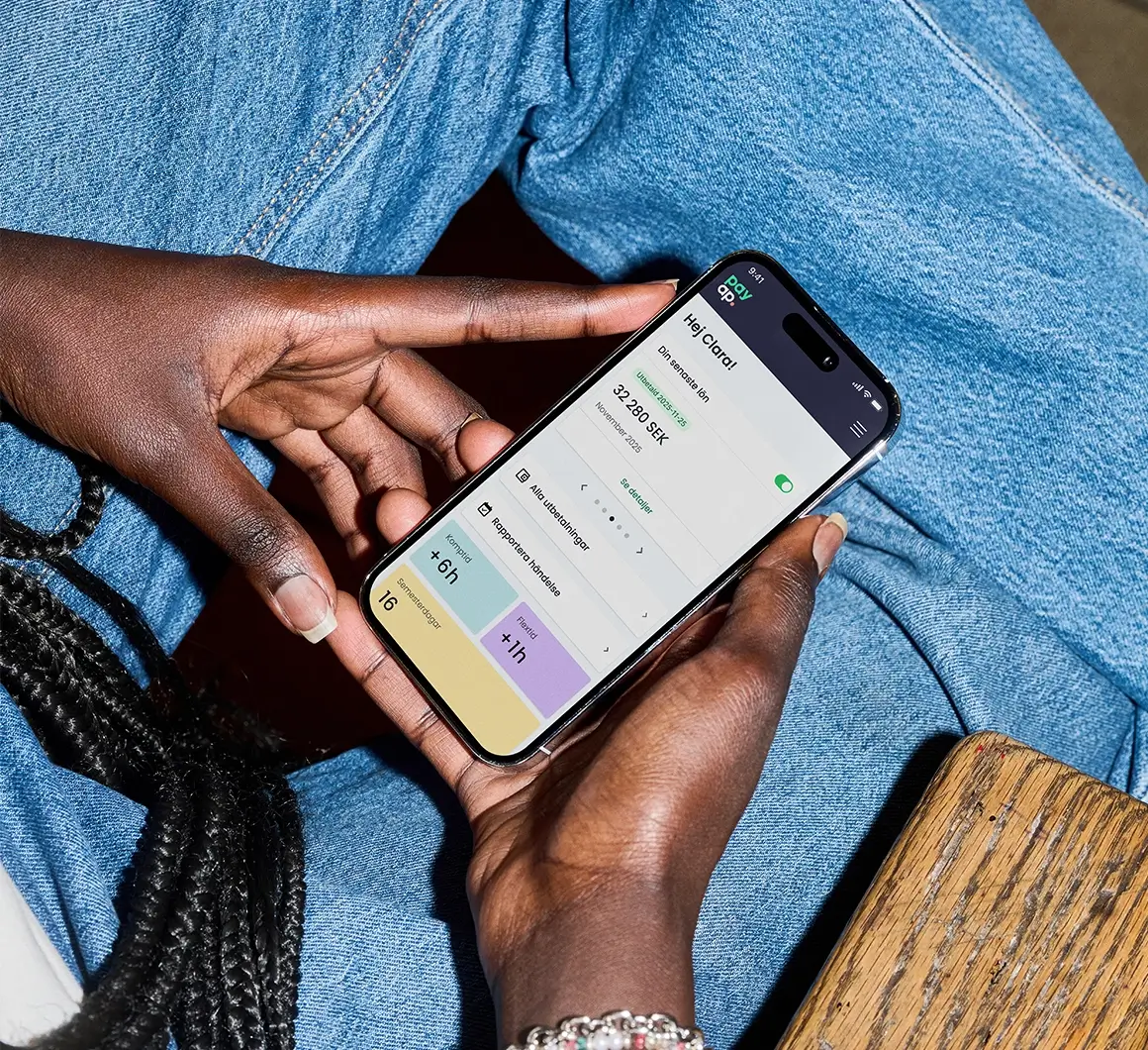 Payaps användargränssnitt i mobil