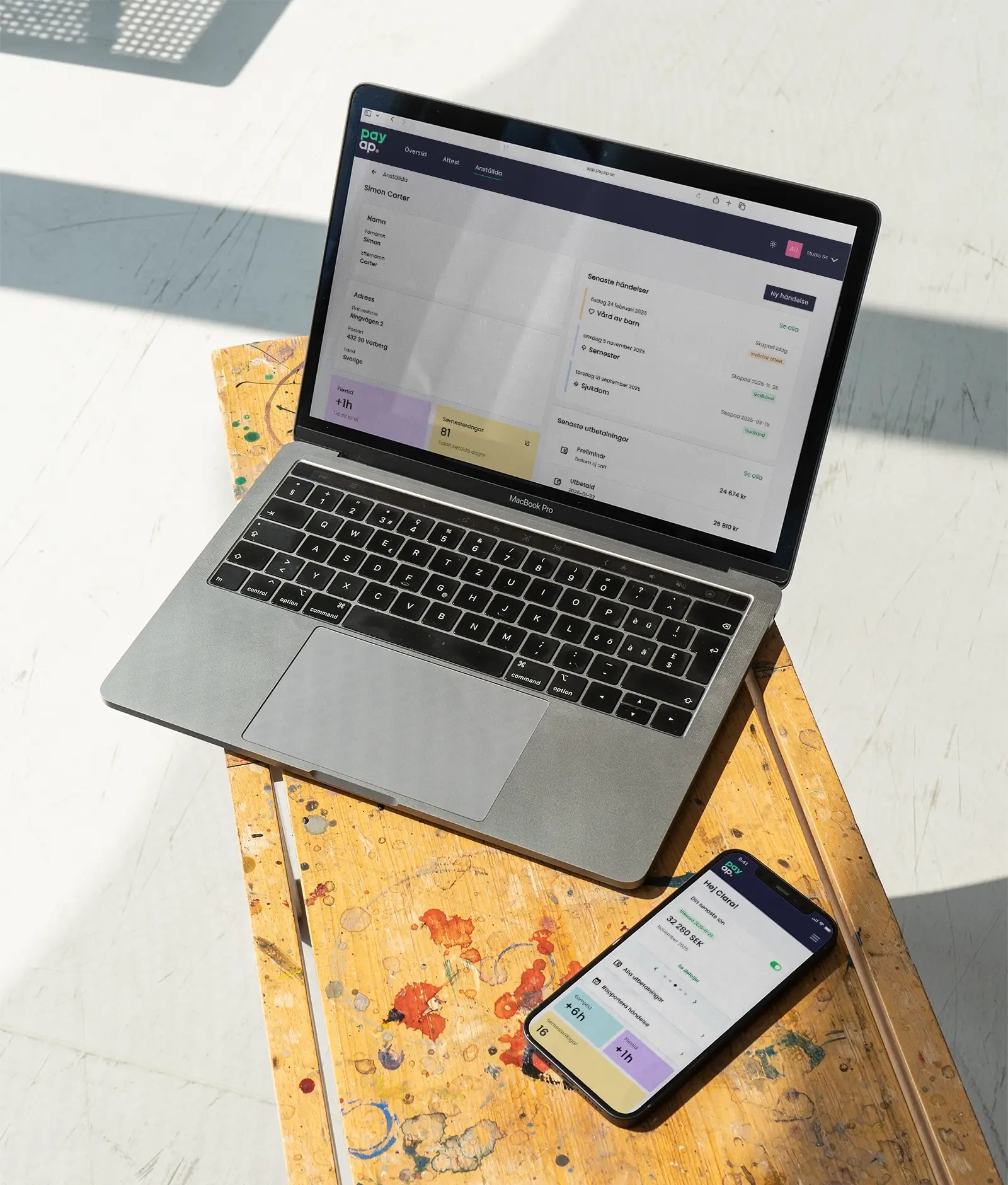 Payap visas på laptop och mobil