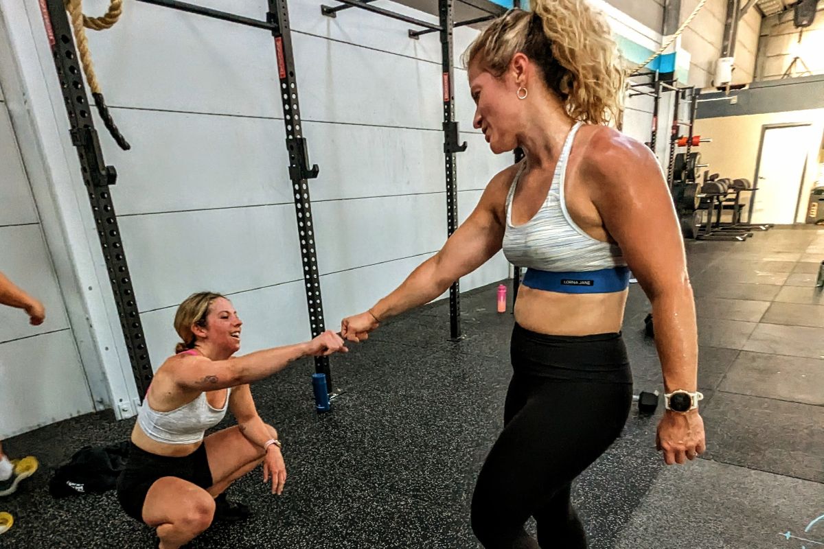 Barbell in gym