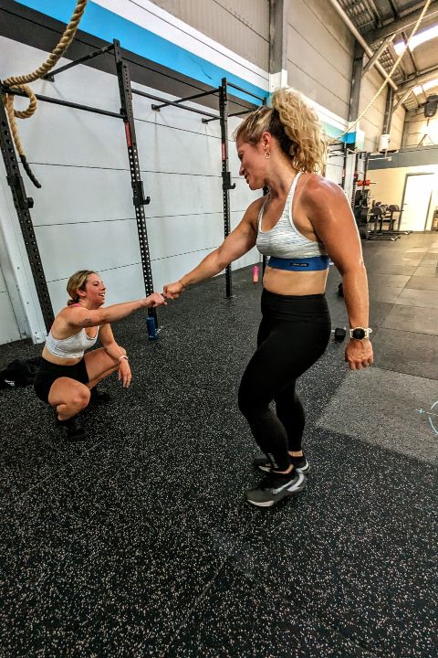 Barbell in gym
