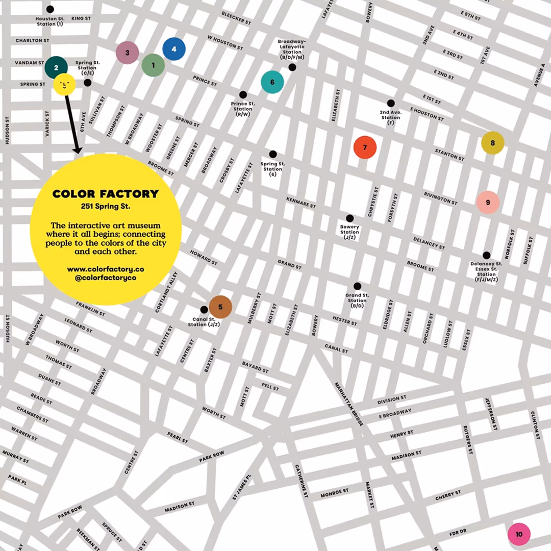 Meet Color Factory's Refreshed New York Neighborhood Map
