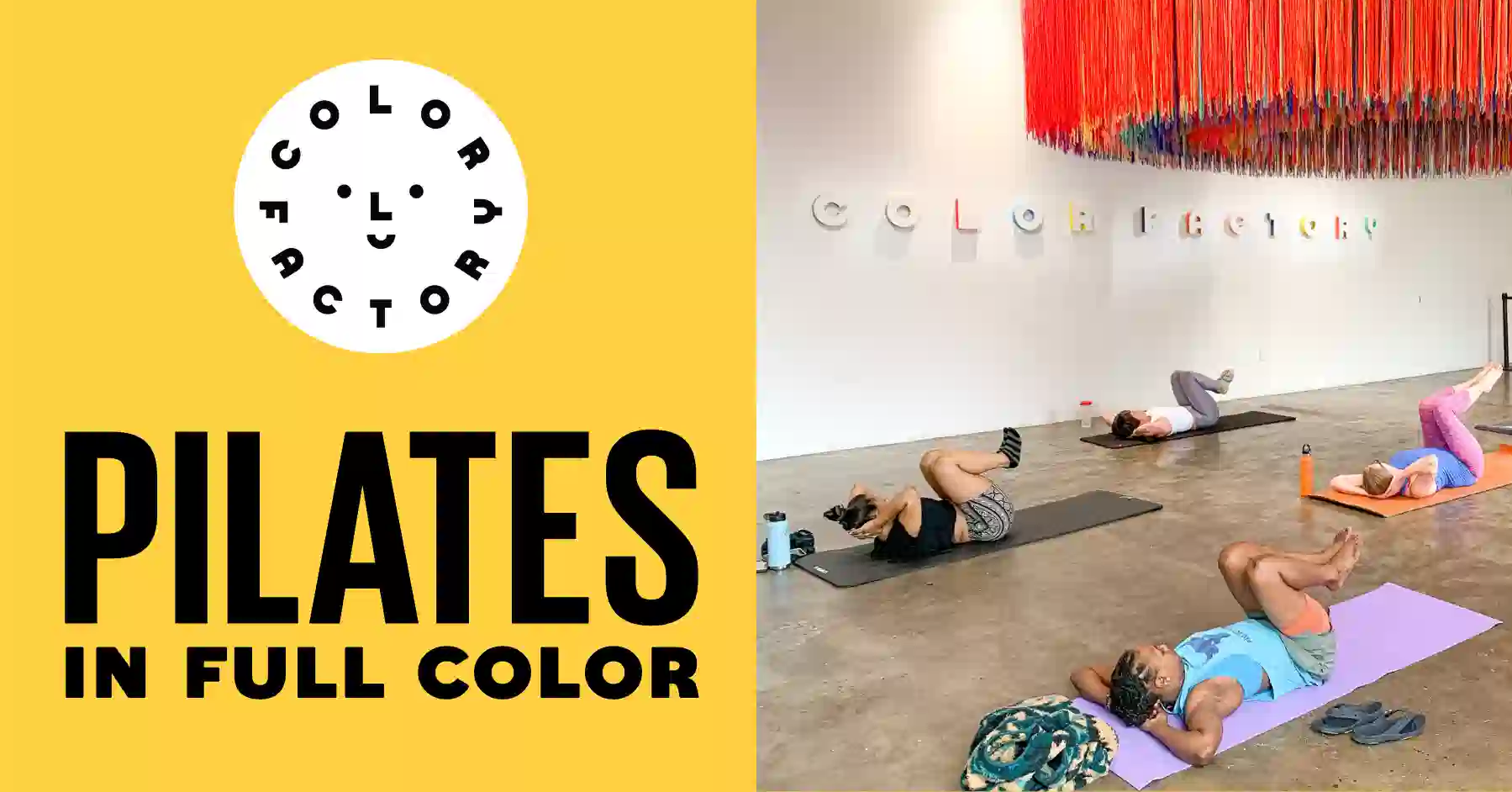 Pilates in Full Color at Color Factory Houston