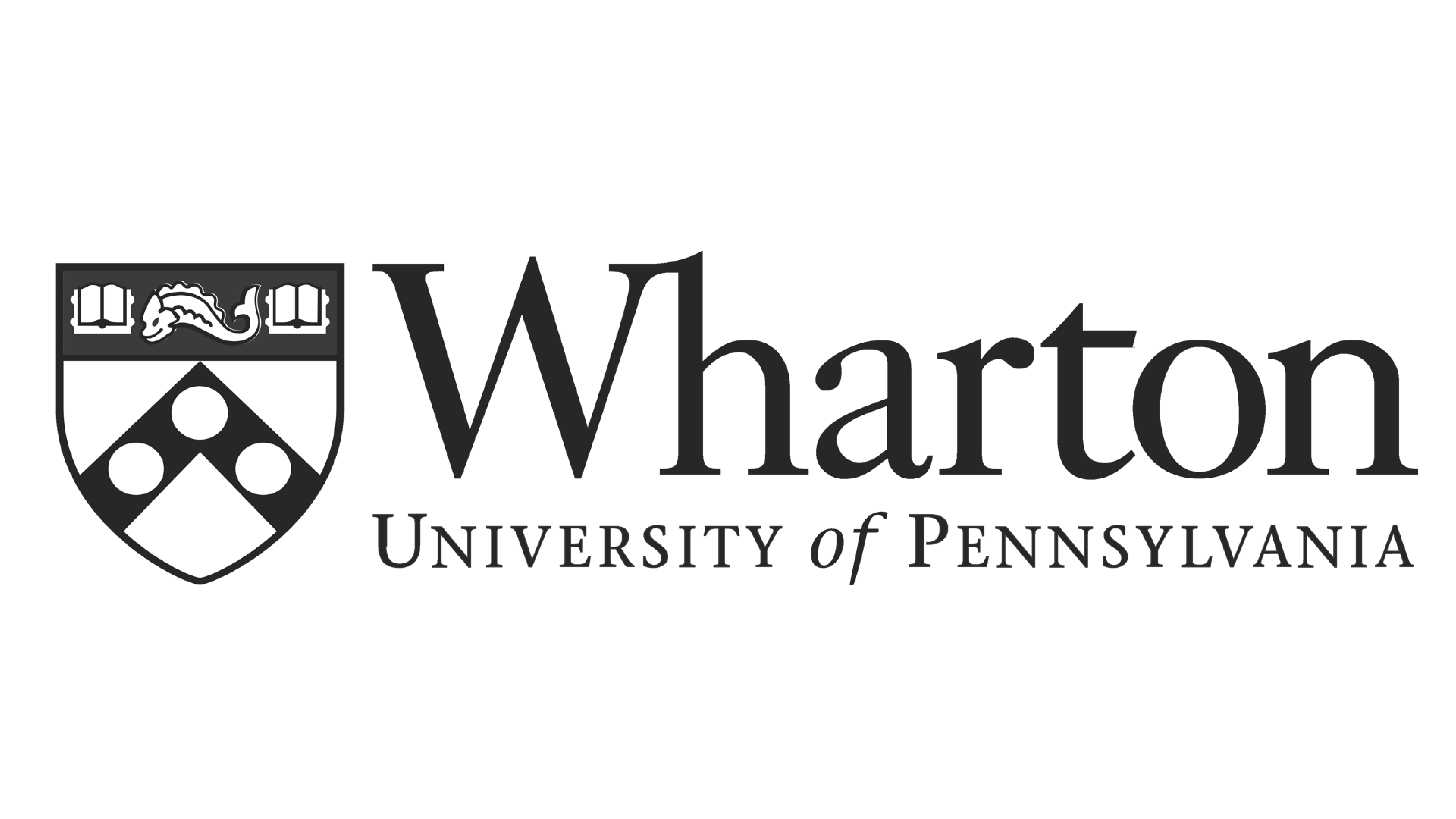 Wharton logo grayscale