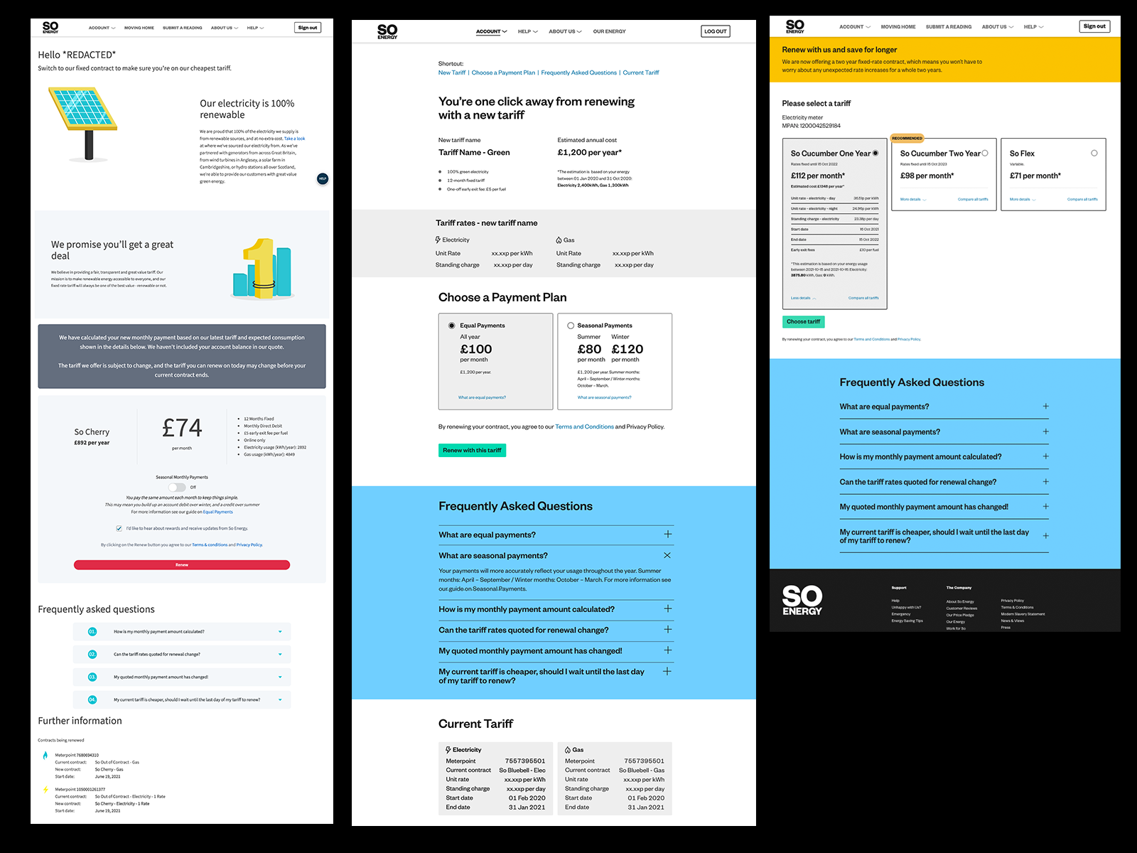 Renewal screen redesign