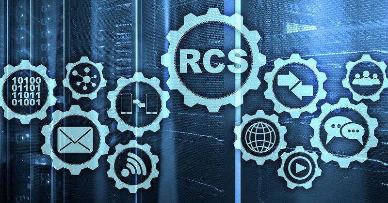 RCS. Rich Communication Services. ommunication Protocol. Technology concept.