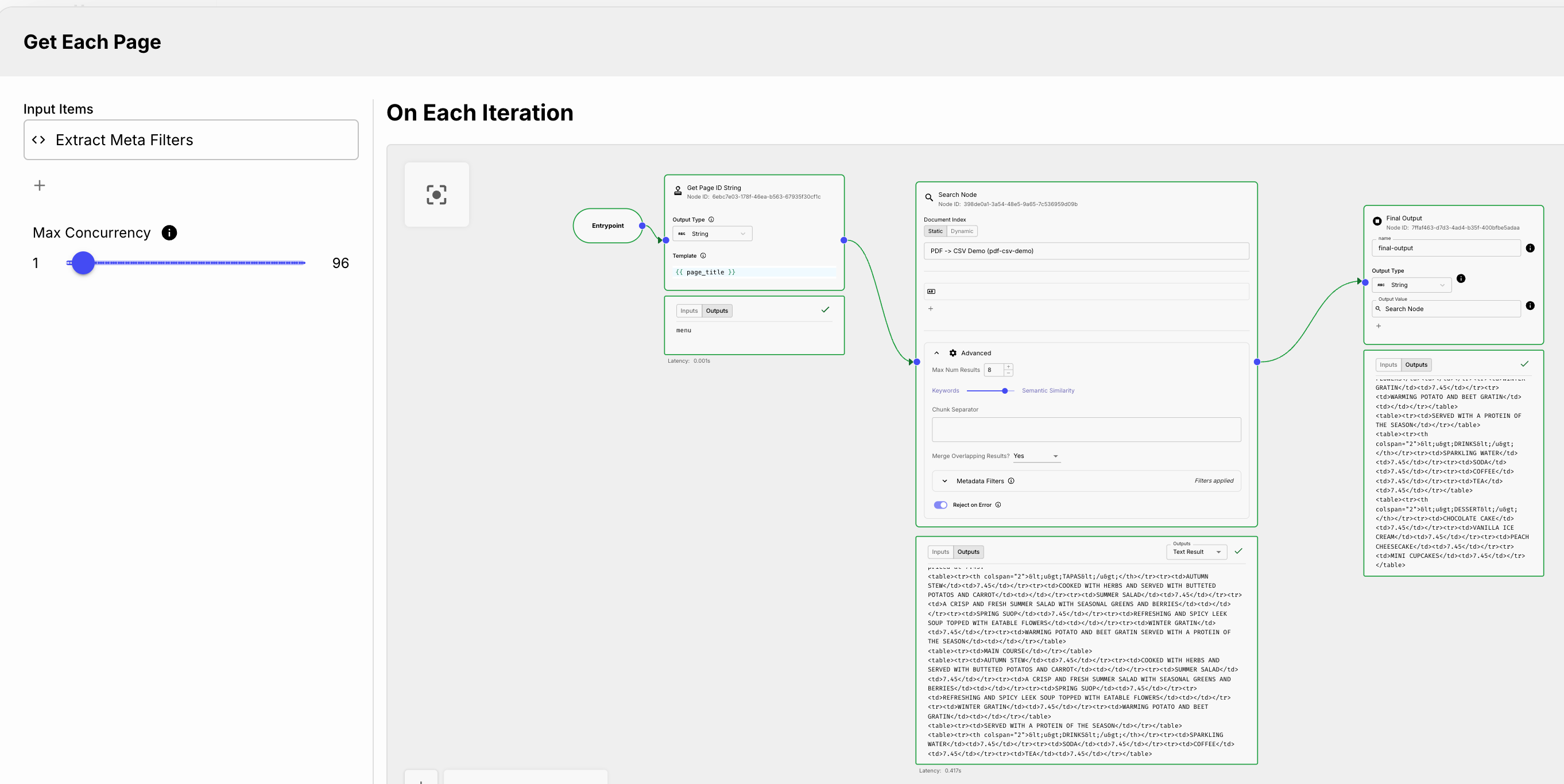 Preview of the Map Node setup