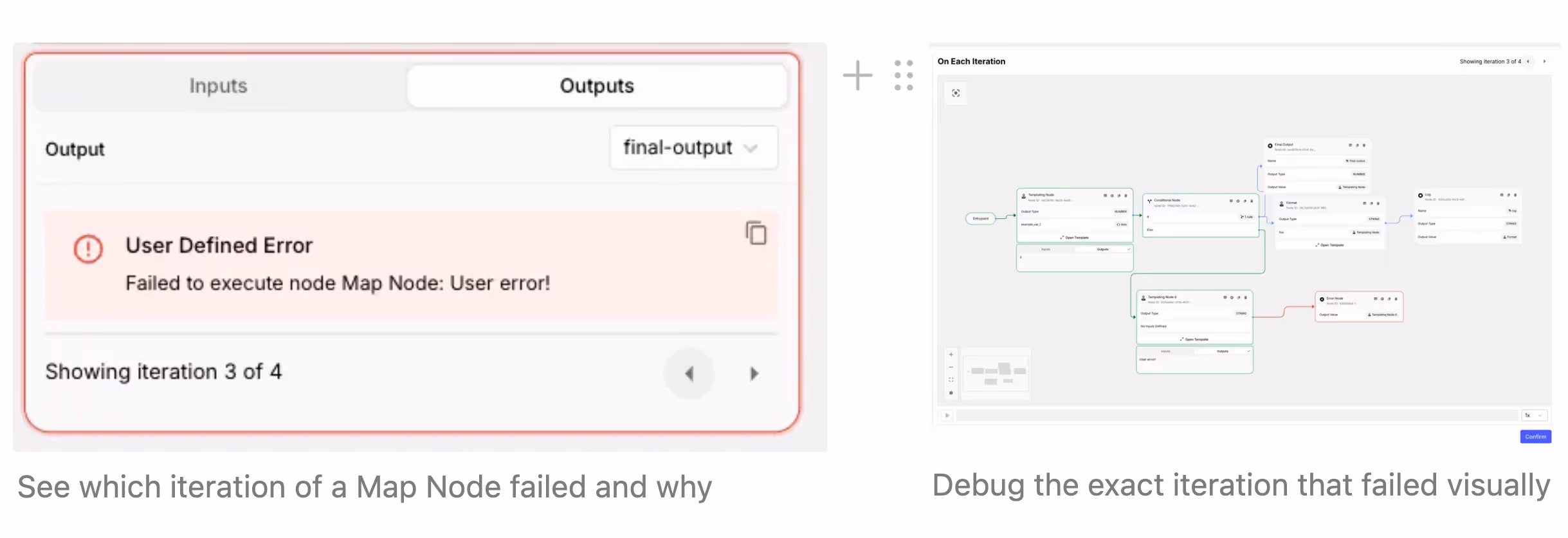 Preview of map node debugging