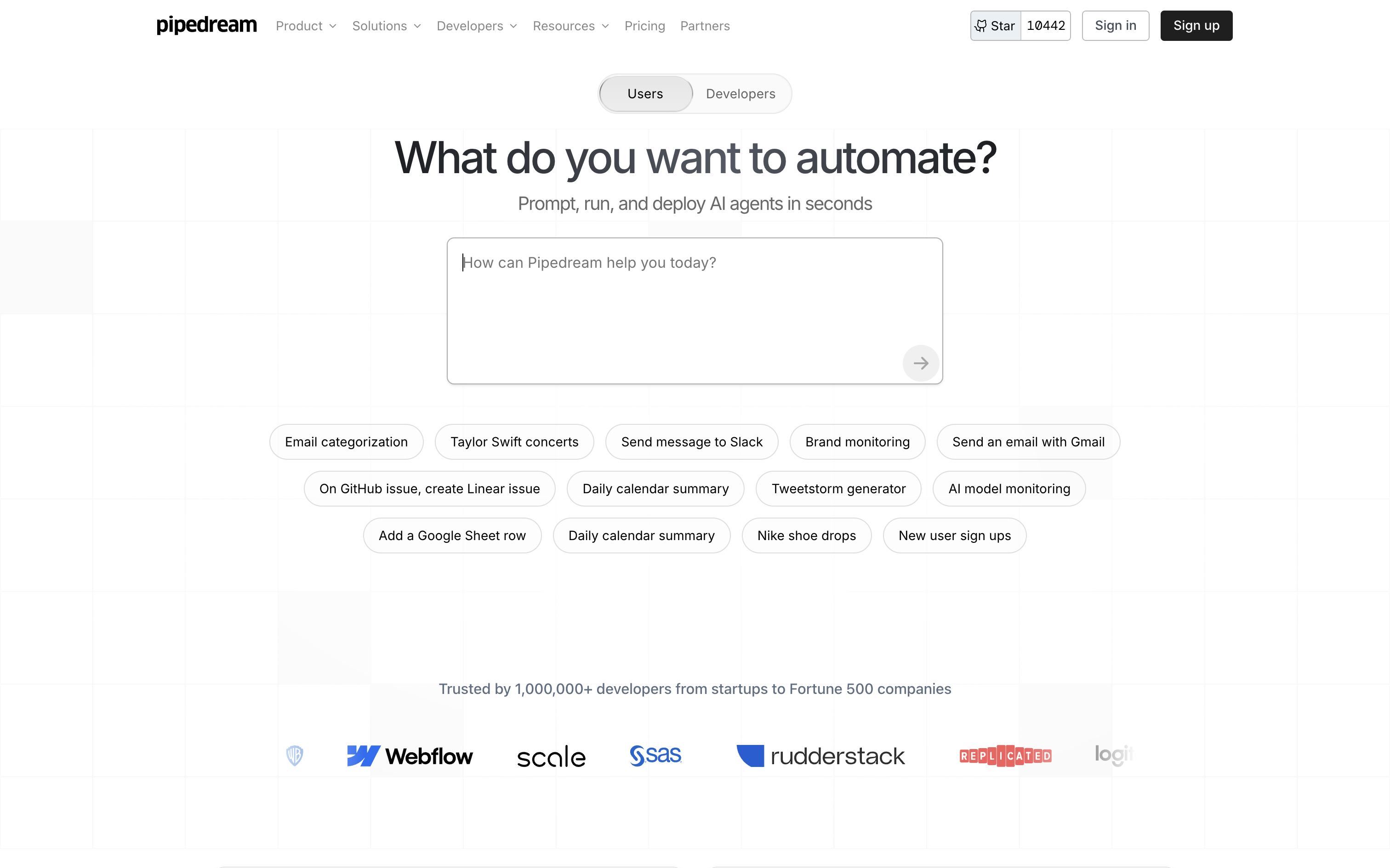 Pipedream Homepage