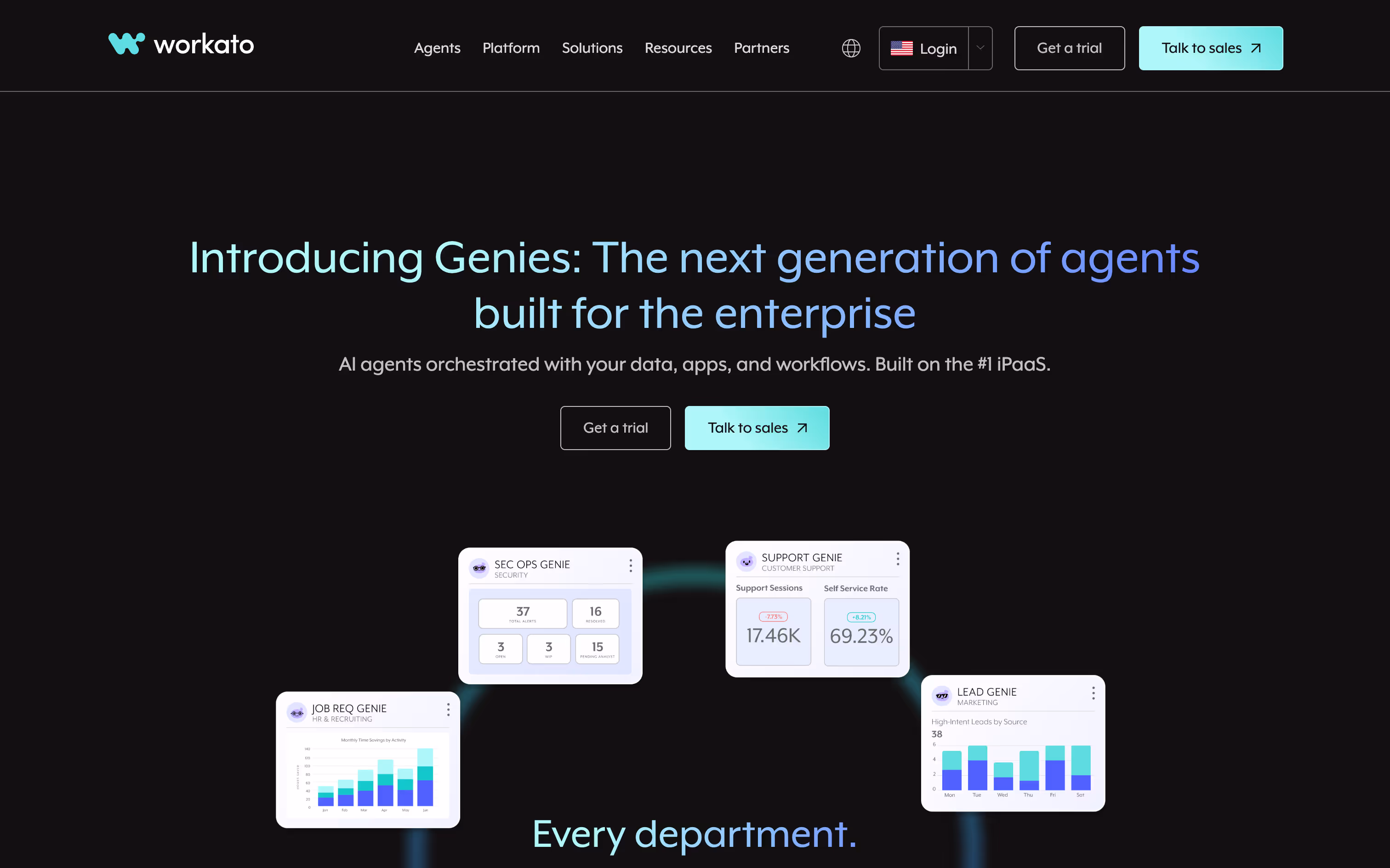 Workato Homepage