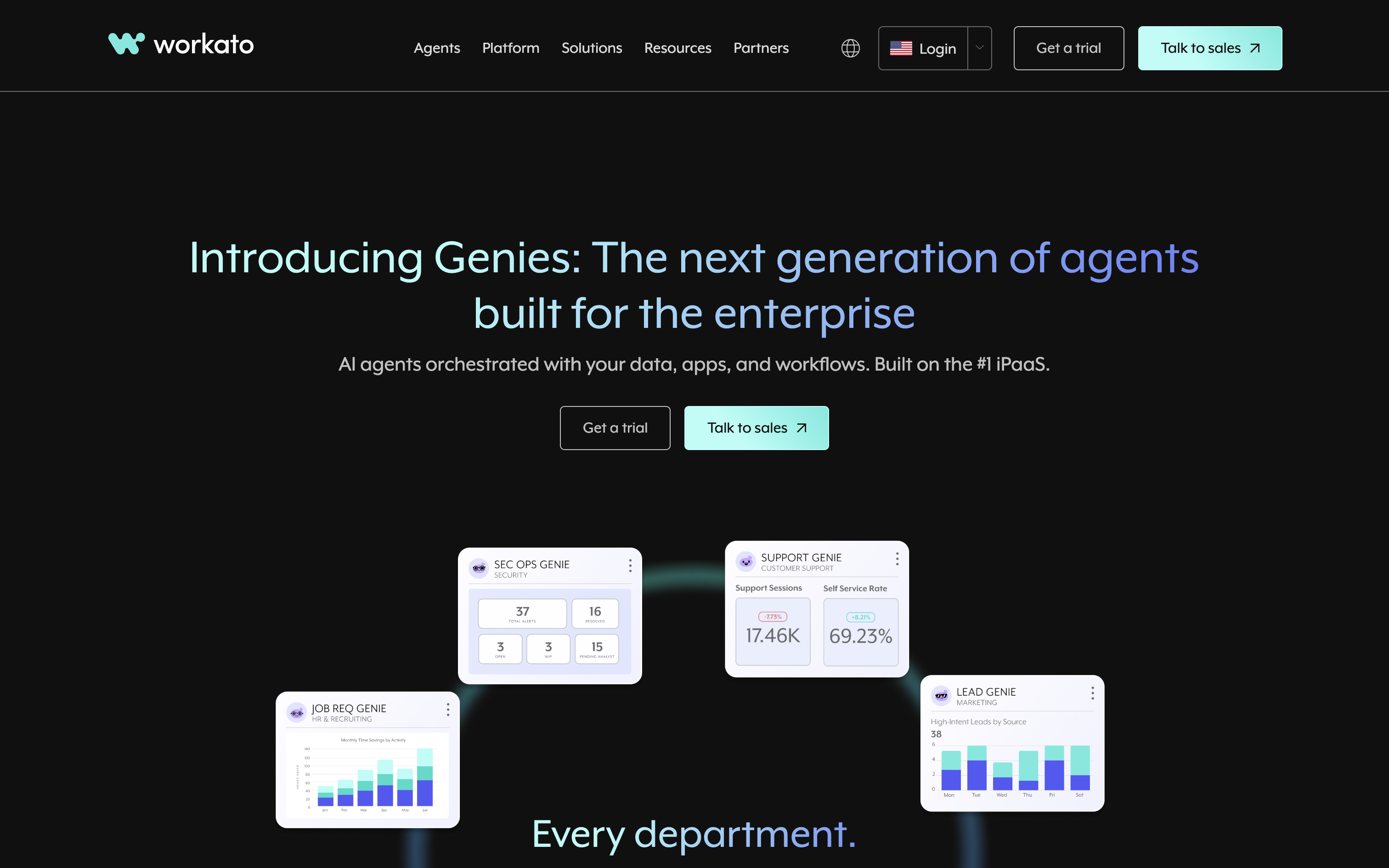 Workato Homepage